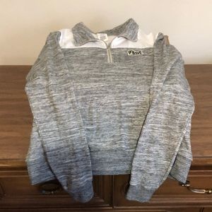 Gray and white Pink sweatshirt